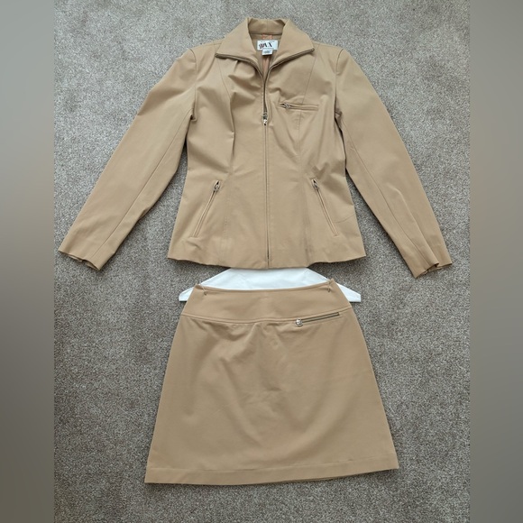 AX Beige jacket and skirt matching set - size 6 - Picture 1 of 6